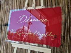 Düğün & Nişan & Kına Pleksi Karşılama Panosu Kırmızı