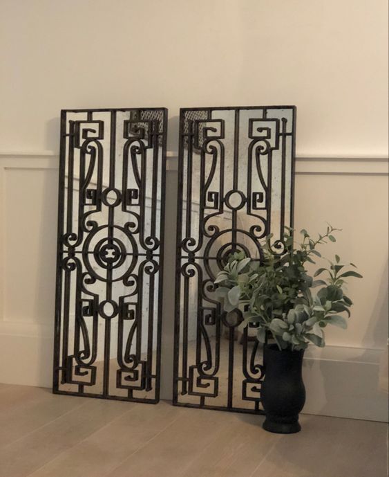 Pleksi Aynalı 2li Dekoratif Pencere Siyah 80x30cm