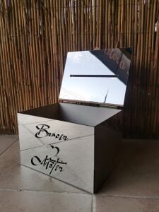 Dekoratif Modern Aynalı Pleksi Takı Kutusu 25x20 cm