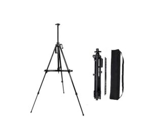 Siyah Metal Ayarlanabilir Şovale 165cm Taşıma Çantalı