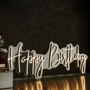 Happy Birthday Neon 70x30 cm