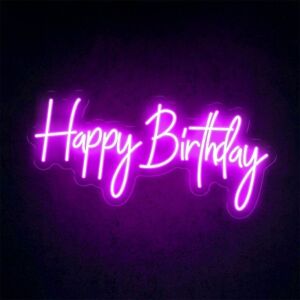 Happy Birthday Neon 70x30 cm