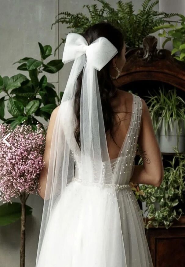 Fiyonk Model Düz 1 Metre Gelin Duvağı
