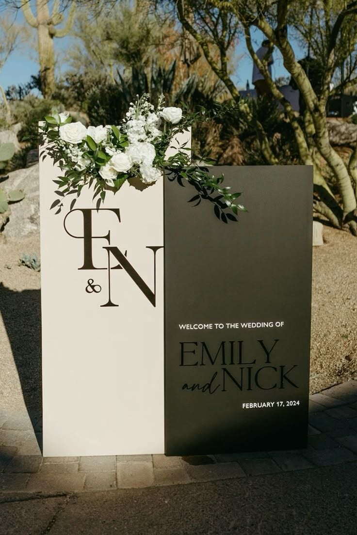 Düğün & Nişan Dekoratif Karşılama Ahşap 2li  120 cm Set.