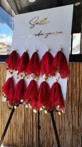 Düğün & Nişan & Kına Mendilli Karşılama Panosu (KIRMIZI)