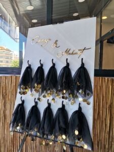 Düğün & Nişan & Kına Mendilli Karşılama Panosu (SİYAH)