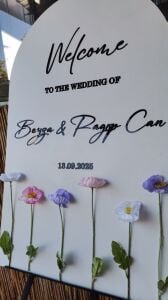 Düğün & Nişan & Kına Rengarenk Gelincikler ile Karşılama Panosu