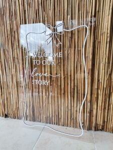 Düğün & Nişan & Kına Pleksi Karşılama Panosu Şeffaf.(Özel Tasarım)