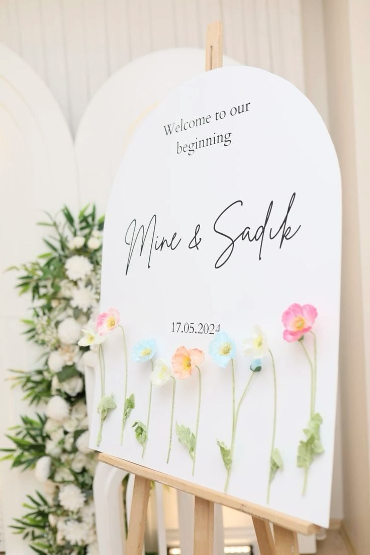 Düğün & Nişan & Kına Bahar Dalları  ile Karşılama Panosu